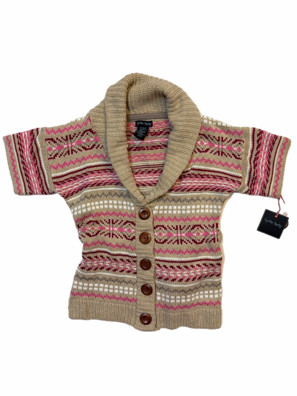 Cynthia Rowley Knit Short Sleeve Cardigan Girls Size Medium (10/12)